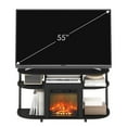 thumbnail image 5 of Furinno Jensen Open Storage Curved Entertainment Center Stand with Americano, 5 of 7
