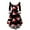 Black, variant on ICHUANYI Womens Dress Long Sleeve Christmas Print Furry V Neck Draw Back Dress Spring Summer Fashion 2024