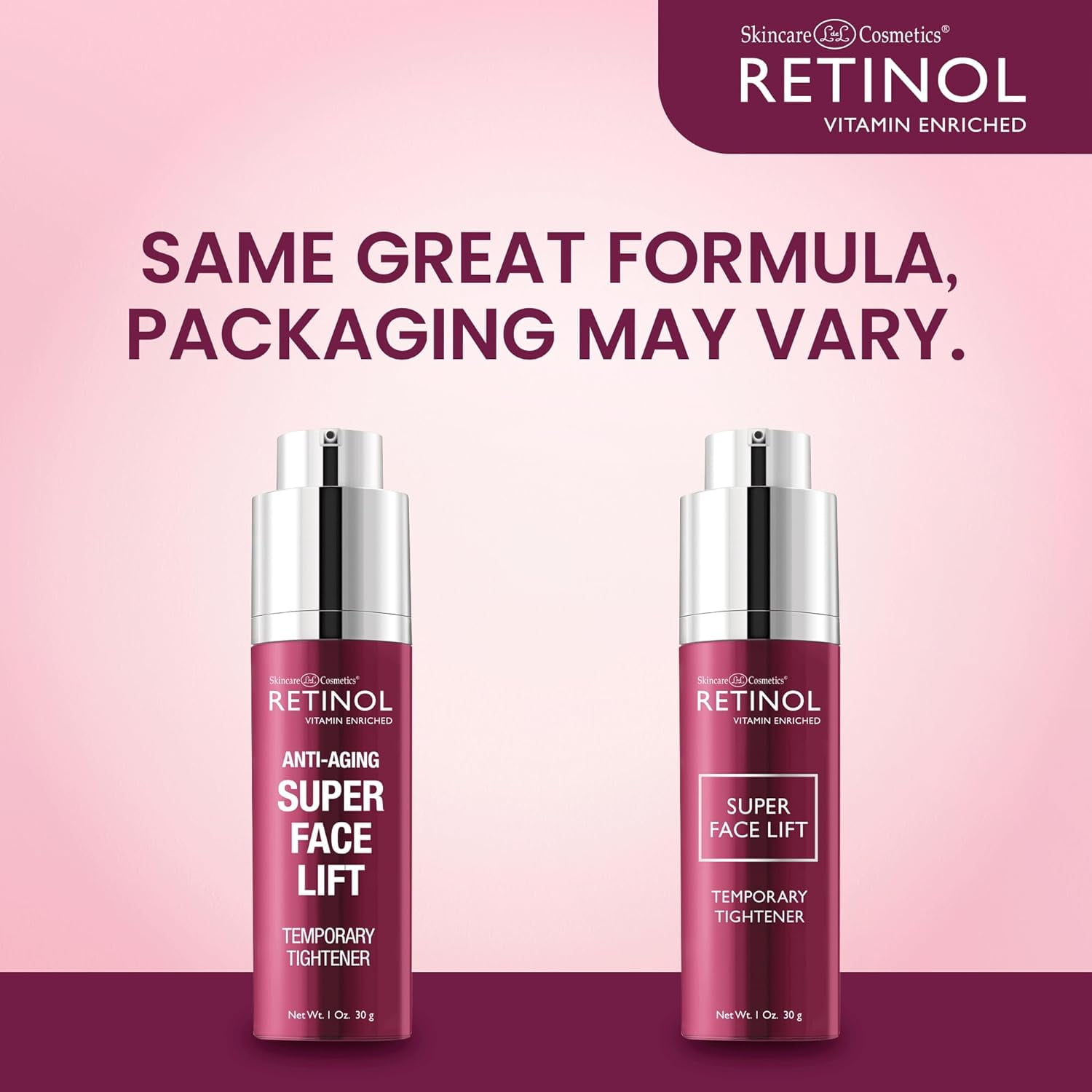 Retinol Super Face Lift Cream with Vitamins C and E, Firming Treatment for Fine Lines and Wrinkles, 1 fl oz