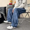 thumbnail image 4 of Pantalones holgados estilo hip hop para hombre, estilo hippie, rectos, de pana, anchos, largos, clásicos, de poliéster Y2k, para otoño e invierno, 4 of 5