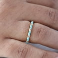thumbnail image 2 of Arizona Turquoise and Diamond Full Eternity Ring, Engagement Ring, Round Cut Dalicate Handmade Jewelry, Wedding Ring, Diamond Dainty Anniversary Gift Jewelry,, 2 of 5
