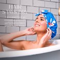 thumbnail image 6 of GRACE & COMPANY Luxury Shower Cap For Women - 100% Waterproof, Reusable, Washable & Breathable Shower Caps - Gramercy, 6 of 8