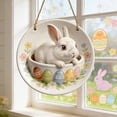 thumbnail image 3 of Dvkptbk 2D Easter Door Sign Welcome Easter Decoration Made of Wood for Front Door Spring Easter Decoration for Hanging Colourful Spring Decoration with Easter Bunny easter decorations, 3 of 5