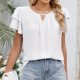 thumbnail image 2 of Pantalones Cortos para las Mujeres Sexy Color Sólido Cuello Redondo Blusa, Manga Corta Top Casual para el Verano Y la Primavera, 2 of 9
