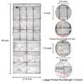 thumbnail image 4 of Hanging Organizer A-Grey&Clear 2 Pack Extra Large Over Door Shoe Storage, 4 of 6