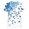 thumbnail image 4 of Styesk T-Shirts pour Homme Hommes Mode Décontractée Imprimé Sport Manches Courtes Col Rond Chemisiers Chemises, 4 of 4