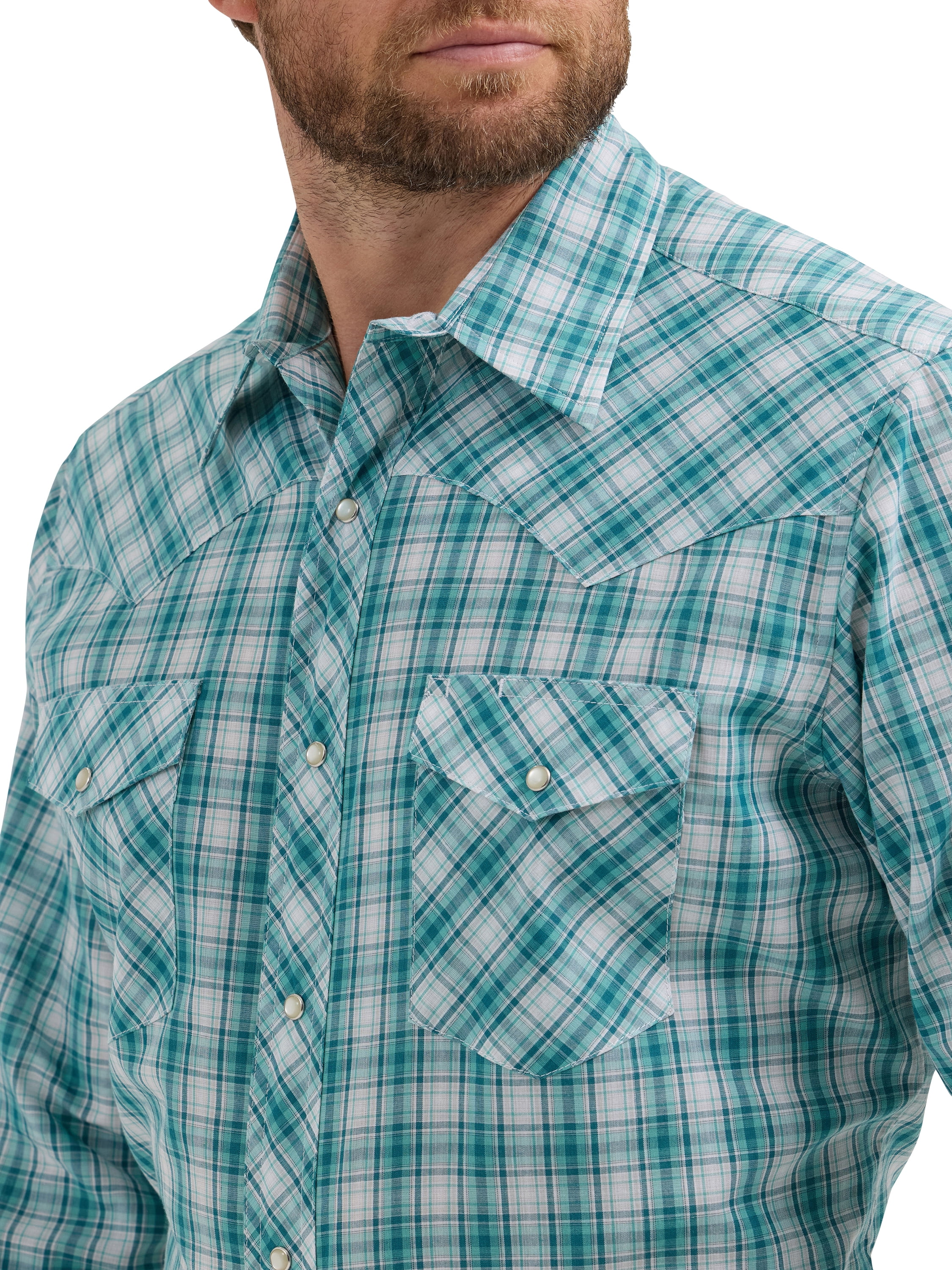 Wrangler Men's Long Sleeve Western Dress