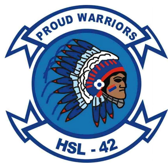 3.8 Inch HSL-42 'Proud Warriors' Patch Decal