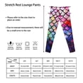 thumbnail image 6 of COEQINE Mermaid Scales Splash Girls' Yoga Leggings Pants Full Length Athletic Trousers High Waist Tummy Control, for 6-7 Years Kids Girls, 6 of 7