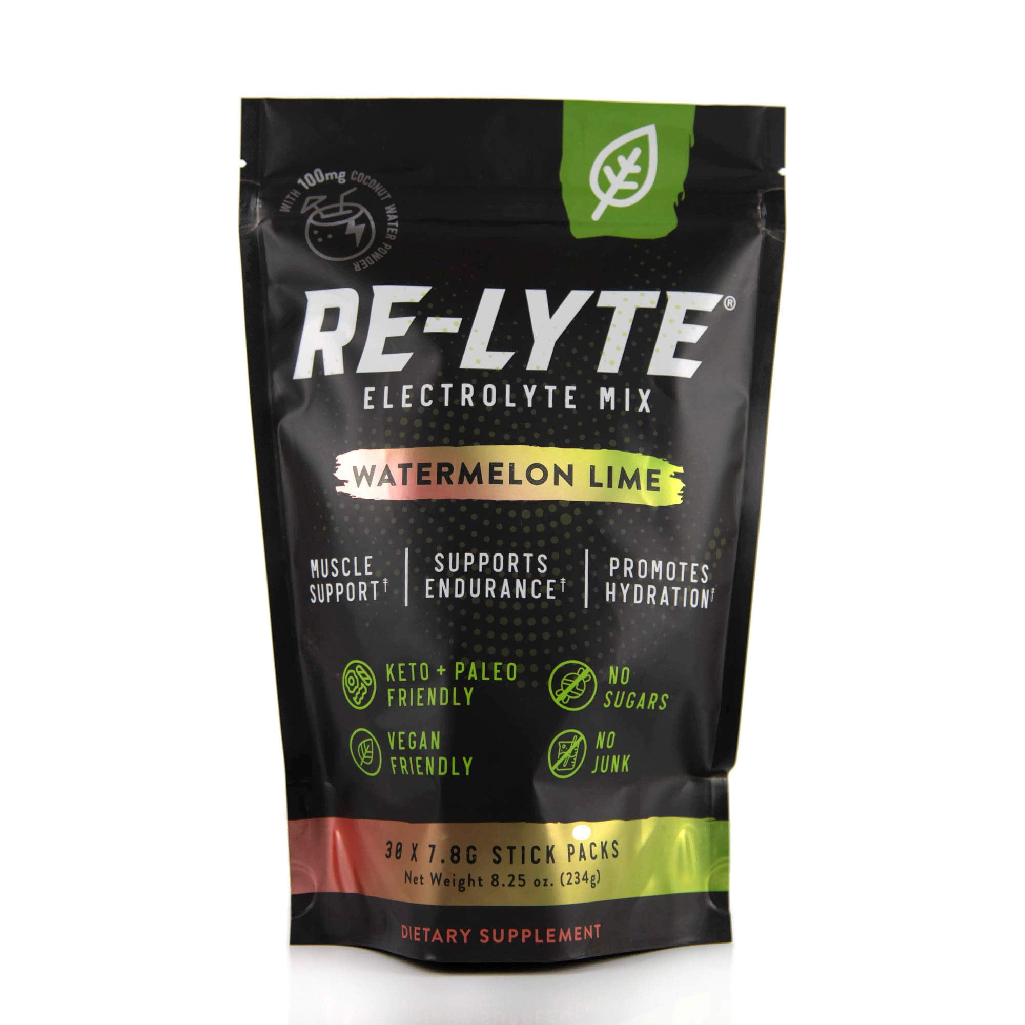 Redmond ReLyte Electrolyte Drink Mix Mixed, Watermelon Lime ( 30 Stick