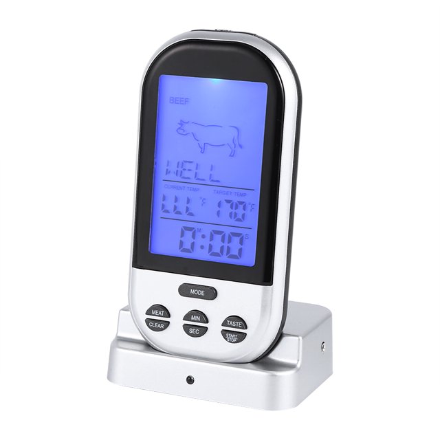 Alinory Termómetro Digital LCD Inalámbrico Remoto Horno Cocinar Alimentos Carne Barbacoa Parrilla Termómetro Barbacoa Herramienta de Cocina ANGGREK Otros