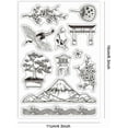 thumbnail image 6 of Japan Cherry Blossoms Clear Stamps for DIY Scrapbooking Mount Fuji Silicone Stamp Seals Crane Transparent Stamps for Cards Making Photo Album Journal Home Decoration 6.3×4.33inch, 6 of 7