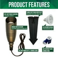 thumbnail image 3 of GKOplus UL Listed Solid Brass Landscape Spotlight, Low Voltage Outdoor Directional Uplight, with 5W MR16 LED Bulb & Large Rugged Slot Spike, 12V AC/DC Garden Patio Spot Up Light, 3 of 6