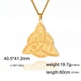 thumbnail image 4 of TEAMER Triple Moon Goddess Triquetra Necklace Trinity Knot Pendant Irish Amulet Wiccan Stainless Steel Gold Silver, 4 of 4