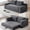 Grey, variant on Howcool 73" Boneless Loveseat Sleeper Sofa,2 in 1 Pull Out Convertible Corduroy Floor Couch with Side Storage Pockets & 2 Throw Pillows,Foldable Guest Couch for Living Room,No Assembly Required,Grey