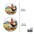 thumbnail image 2 of Decorative Stove Burner Covers 4 Pcs Metal Round Stove Burner Covers 8Inch And 10Inch for Home Decor Cooktop Decorative ,Farm Bird Rooster Flower Watercolor image, 2 of 6