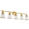 thumbnail image 5 of Deyidn Gold Bathroom Vanity Light Fixtures, 5 Light Bathroom Light Fixtures with Clear Glass Shade, 5 of 5