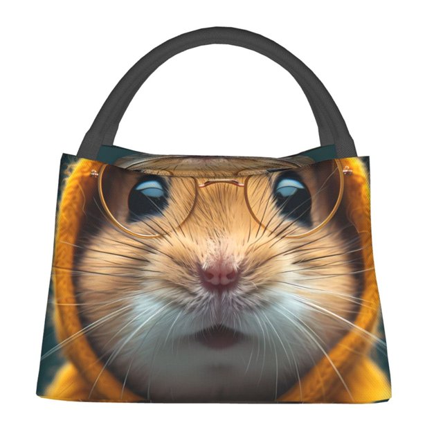 Disketp Modern Yellow Sweater Guinea Pig Bolsa Térmica Estampada, Bolsa Térmica Aislante para Almuerzo, Playa y Campamento