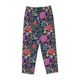 thumbnail image 4 of Goofa Floral Printed Soft Pajama Pants for Women, Wide Leg Comfy Casual Lounge Yoga Pants-X-Large, 4 of 9