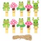 thumbnail image 1 of GAXIRE 10 pinzas de madera con forma de hoja de loto para manualidades, decoración de fotos, 1 of 6