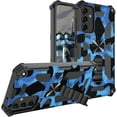 thumbnail image 2 of Samsung Galaxy A54 5G Camo Case with Kickstand,Rugged Outdoor Military Grade Heavy Duty Shockproof Cover with Car Mount Holder Phone Case for Galaxy A54 5G 6.4'' Camouflage -Blue, 2 of 9