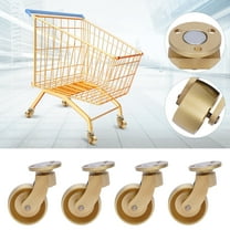 4 Vintage Style SOLID BRASS Strong Swivel Caster Wheels Brass Round Heavy Duty