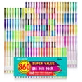 thumbnail image 1 of Feela 360 Colors Gel Pens Set 180 Unique Gel Pen Plus 180 Refills for Adult Coloring Books Drawing, 1 of 10