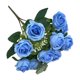 thumbnail image 1 of Ramo de rosas artificiales de varias cabezas con tallo para ramo de novia, boda, fiesta, centro de mesa, decoración del hogar, 1 of 8