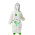 thumbnail image 3 of Children‘s Boys Girls Dinosaur Rainbow Printed Button Rain Jacket Hooded Windproof Raincoat, 3 of 7