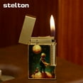 thumbnail image 3 of Kerosene lighter, Top Metal Pocket Lighter Daily Use, Sold Without Fuel.,SKU00983-小王子银色, 3 of 9