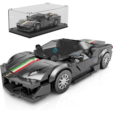 NEEJUSpeed Champion Car Building Toys with Acrylic Display Case, Model Race Car Toy Building Blocks Kit 27068 Collectible Racing Vehicle Set for Kids Age 8+ Teens Adults, 358 Pieces