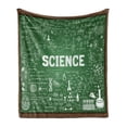 thumbnail image 1 of Biology Soft Flannel Fleece Throw Blanket, Hand-drawn Science Word on Board School Education Classroom Graphic, Cozy Plush for Indoor and Outdoor Use, 70" x 90", Green Brown and White, by Ambesonne, 1 of 6