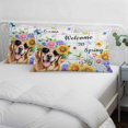 thumbnail image 4 of Spring Dog Throw Pillow Covers, Vintage Watercolor Botanical Floral Sunflower Soft Breathable Pillow Cases with Invisible Zipper, Toddler Pillowcases for Couch Bed Sofa Chair 12x20 Inches, 4 of 9