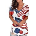 thumbnail image 1 of Birdeem T-Shirts à Col Rond pour Femmes à Imprimé, Manches Courtes, T-Shirt Blouse, Hauts Amples, 1 of 1