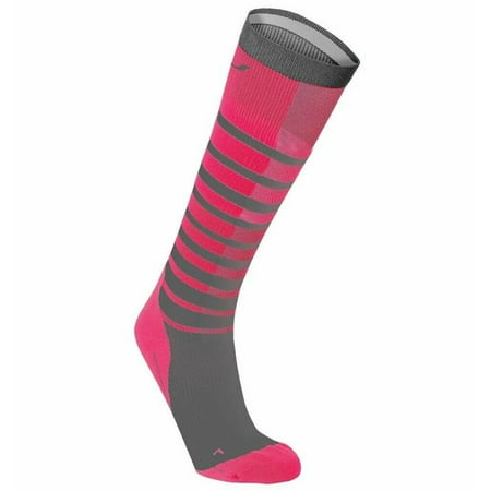 2XU Women's Striped Compression Performance Run Socks Gray Cherry