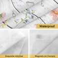 thumbnail image 4 of Easter Eggs No Hooks Shower Curtain with Snap-in Liner Spring Colorful Eggs Floral Leaf White Wood Grain Shower Curtains for Bathroom, Waterproof, Easy Install, Washable 54"x78", 4 of 9