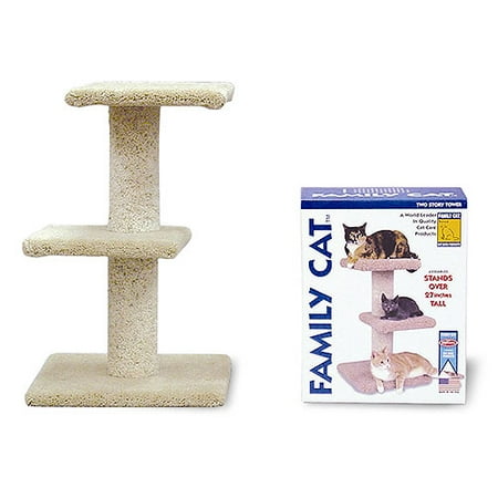 Cat Furniture Two Story Cat Tree, 14x14x27