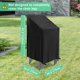 thumbnail image 3 of Funda para silla de jardín de 2 piezas, funda impermeable para muebles de jardín de tela Oxford 210D con hebilla con cordón Funda para silla de exterior (75 * 75 * 120 cm) brillar Electrónica, 3 of 5