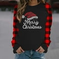 thumbnail image 2 of Enjoytime Womens Christmas Shirts Plus Size Casual Cute Letter Print Round Neck Long Sleeve T-Shirt Fall Winter Women's Tops, 2 of 4