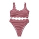 thumbnail image 1 of Traje de baño dividido cómodo de color sólido con correas elegantes para mujer Conjunto de ropa de playa Bikini OAVQHLG3B Store  lin121212, 1 of 4