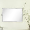 thumbnail image 5 of TEHOME 36x24'' Brushed Nickel Horizontal Pivot Rectangle Bathroom Mirror for Wall, 5 of 6