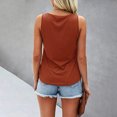 thumbnail image 4 of gakvbuo Summer Tank Top for Womens 2025 Summer Women'S Solid Color-Breasted Half Cardigan Drawstring Vest T-Shirt, 4 of 8