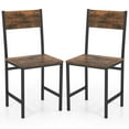 thumbnail image 1 of Gymax Set of 2 Dining Chairs w/Metal Legs Slanted Back Wide Seat for Living Room, 1 of 9