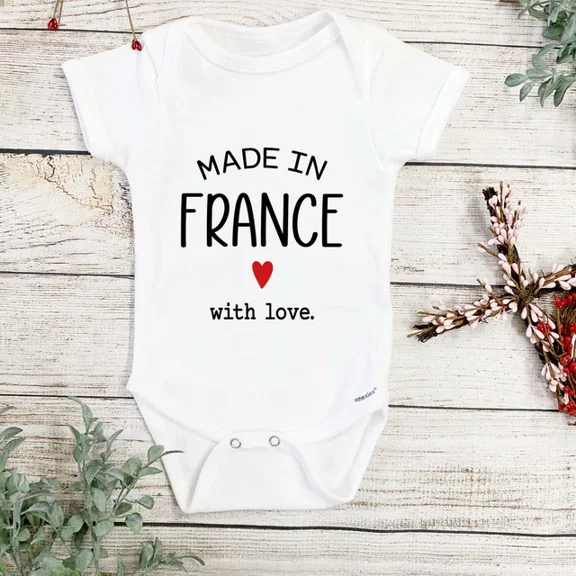 Baby Bodysuit BELLA CANVAS Made In France Pregnancy Announcement Baby Bodysuit