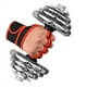 thumbnail image 4 of Guantes de fitness para hombres y mujeres, para ejercicios de levantamiento de pesas con mancuernas, antideslizantes, resistentes al desgaste, guantes de muñeca alargados de medio dedo, 4 of 5