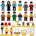 thumbnail image 1 of 12 Pcs Cartoon Building Block Toy Dolls - Fairy Tale Characters Compatible with Princess & Old Man Figures - Plastic Material, 6cm Size, 1 of 7