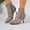 Apricot, variant on Women's Croc-Embossed Ankle Booties, Gold Stiletto Heel Pointed Toe Dress Boots with Buckle Detail