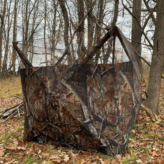 Thunderbay Portable Lightweight Camouflage Pop up Type 3-Sided Ground Hunting Blind