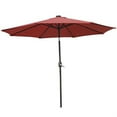 thumbnail image 2 of LeisureMod SUBL-9R 9 ft Sierra Modern Steel Market Patio Umbrella with Solar Powered LED & Tilt, Red, 2 of 5