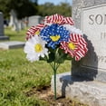 thumbnail image 6 of 4th Of July Flower Decorations, 4PCS Red Blue White Cemetery Flower, Independence Day, Home Party Decor,Memorial Day GraveFlowers for Home Wedding Party Decor, 6 of 9